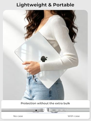 EooCoo for MacBook Air 15 inch Case 2026-2023 M5 M4 M3 M2 Crystal Clear — view 6