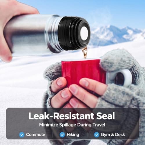 Replacement Bottle Lid 5.2cm, Vacuum Flask Cap Stopper, for 5.2cm Vacuum Flask, Leak-Proof PP Bottle Cap Stopper with Press Button, Thermal Mug Cover for Kitchen Travel Camping, Black and White — view 6