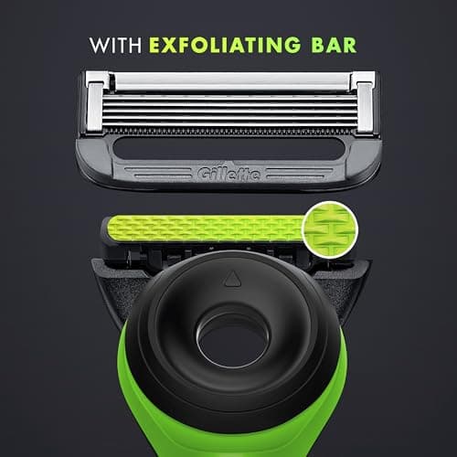 Gillette Labs with Exfoliating Bar, Razer Limited Edition, Razor and Travel Case for Storage On The Go, 1 Handle - 2 Blades, Stand, Green 2 Count — view 5