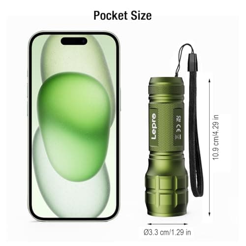 Lepro LE LED Torch Battery Powered, LE1000 Hand Camping Flashlight, 2 Packs — view 5