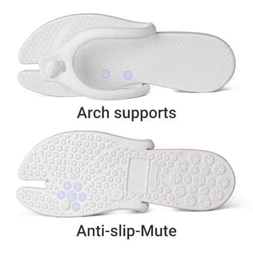 Kattmas Foldable Flip-Flop Travel Slippers Shower Shoes Slides Summer Camp Sandals Soft Comfy Non-Slip Quick Dry House Bathroom Gym Spa Pool Sandals Beach — view 6