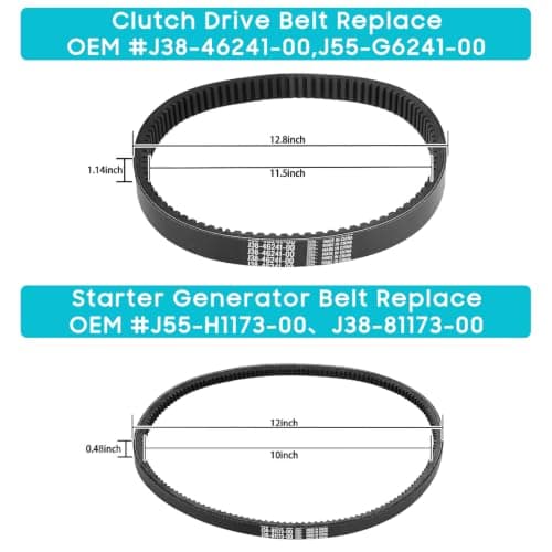 10L0L Starter Generator & Drive Belt Kit for Yamaha G2, G5, G8, G9, G11, G14, G16, G22, 2012-up G29 Gas Golf Cart, Replace OEM J55-G6241-00 J55-H1173-00 JN6-H1173-00 — view 4