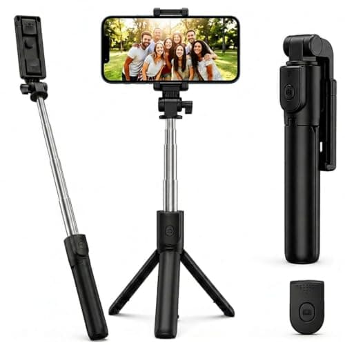 58cm Travel Phone Tripod Selfie Stick with Wireless Remote For Filming