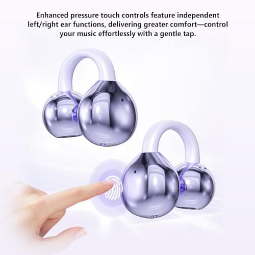 Gonggi AI Live Translation Headphones, 114 Languages Support Real Time Translator Sport Earbuds, 30H Playtime Bright Purple Earpiece for Travel Learning Business School — view 4