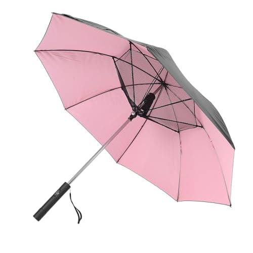Annadue USB Rechargeable Umbrella with Fan, 2600mAh Power Bank (Pink) — view 2