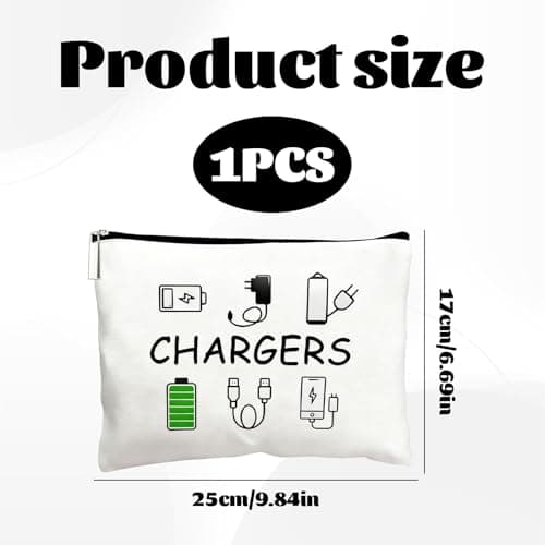 Charger Bag, 1PCS Polyester Cable Bag, Small Make up Bags, Suitable for Travellers, Friends, Sisters and Mothers — view 2
