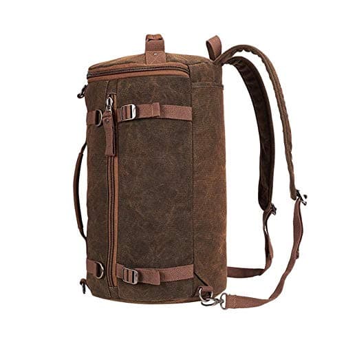 Camel 35L Motorcycle Saddle Bag Canvas Backpack for Travel, Hiking, Climbing, and Riding