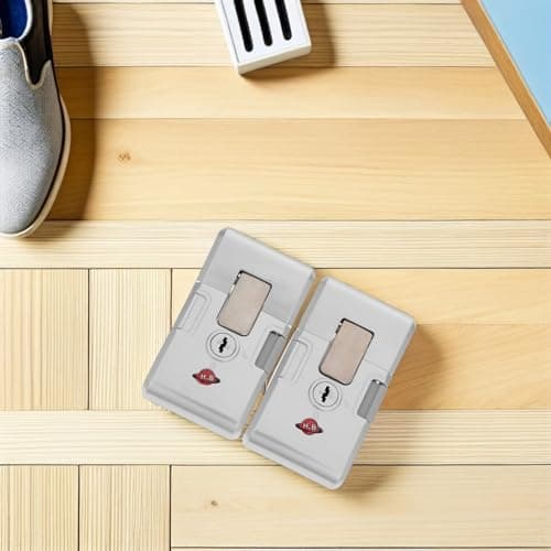 Outanaya Luggage Lock 2 Sets Abs and Zinc Alloy Silver Universal Suitcase Lock Repair Kit with Keys and Screws for Enhanced Security and Longterm Durability, for Travel and Vacation — view 4