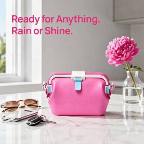 Women Summer Huggea Bag, Waterproof Foldable Silicone Crossbody Tote Large 67.63oz Beach Handbag Purse — view 4