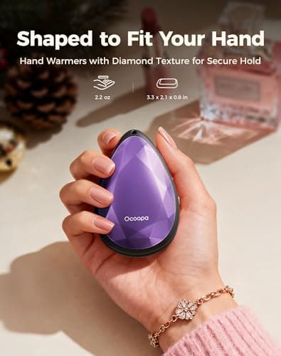 OCOOPA UT4 Rare Magnetic Hand Warmers Rechargeable 2 Pack, Unique Winter Gifts for Women,Girlfriend,Mum,Friends, Pocket Electric Heater for Cold Hands, Gift for Birthday, Anniversary,Christmas — view 2