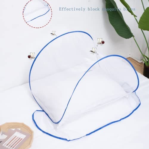 Faroby Portable Mosquito Head Net, Mini Foldable Mosquito Net Up Travel for Bed — view 3