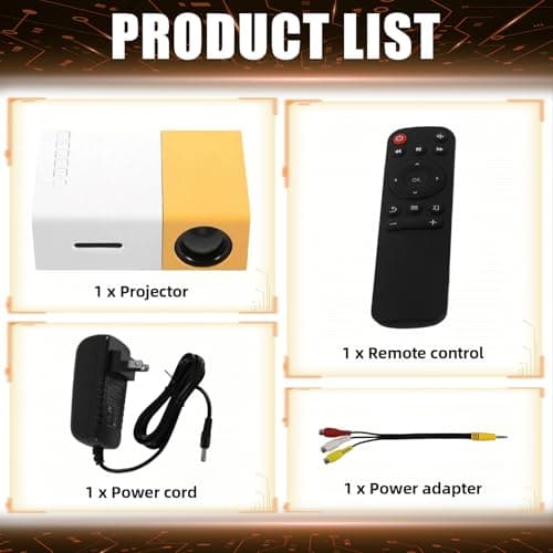 KINMRIS YG300 Mini Projector, Portable Outdoor Movie Projector, Compatible with Smartphones/Laptop/USB for Home, Bedroom, Outdoor Use — view 5