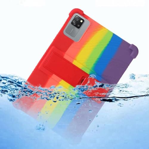 INSOLKIDON Compatible with Case for Blackview Tab 60 WiFi 10.1 inch tablet, Full Coverage Ultra Slim adjustable Stand Silicone Shockproof Lightweight Protective Cover Case (Sky Blue) — view 6