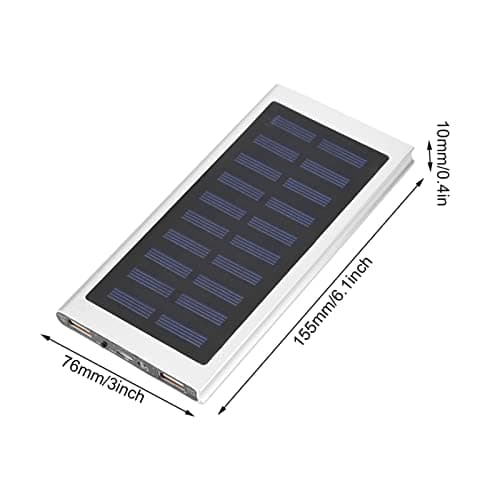 Cocoarm Diy Solar Power Bank Kit 10000mah Dual Usb Fast Charge (Silver) — view 4