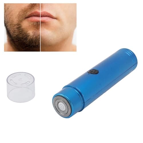 Electric Mini Beard Clipper, USB Facial Hair Trimmer Mustache Trimming Light Detailing Clippers Groomer Men Razor Portable Rechargeable One Button Double Cutte Nose Ear Micro — view 2