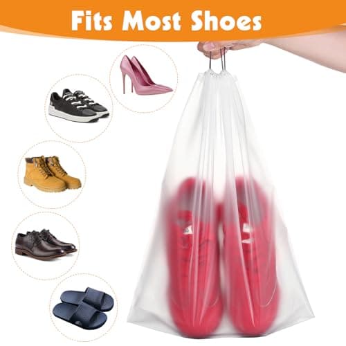 40 Pcs Clear Clothes Bags for Travel, Drawstring Bags, Shoe Bags 50 * 40 CM — view 4