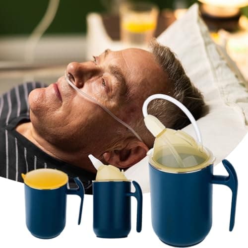 Elderly Spill Proof Cup – Stainless Steel & Pp Patient Drinking Cup | Hospital Mugs with Lid, Safe Ergonomic Design for Seniors, Patients, Loved, Friends, Caregivers — view 3