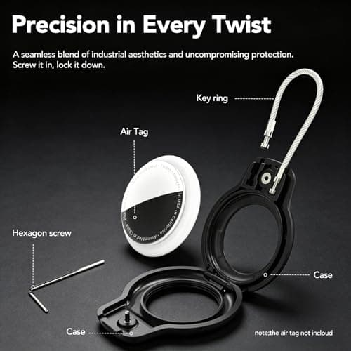 SPGUARD Compatible with Apple AirTag Secure Holder With Wire Cable — view 5