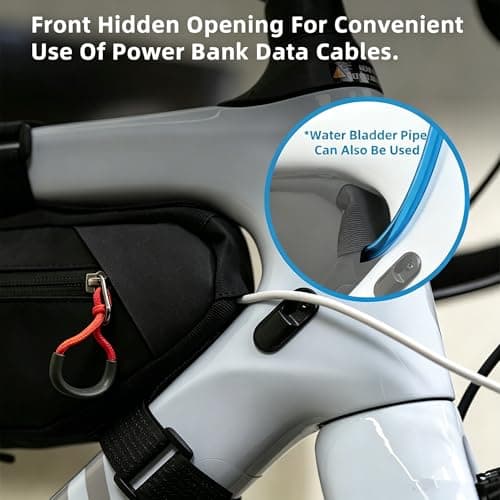 SUNTTELF Bike Frame Bag, Large Capacity Triangle Bike Top Tube Bag, Triangle Frame Storage Pouch for Road,Mountain&Gravel Bikes (Black-2.7L) — view 5