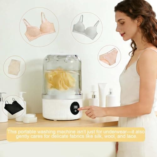Mini Washing Machine,Wireless Portable Washing Machine for Suitable for Washing Underwear, Knickers and Socks Whilst Travelling — view 5
