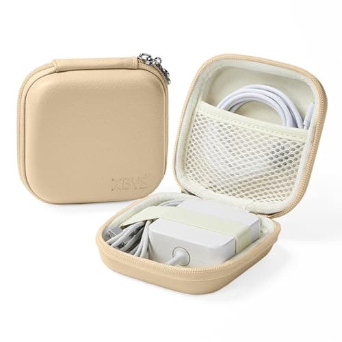 Linpr Portable Charger Case, Tech Electronic Organizer Bag, Khaki, M