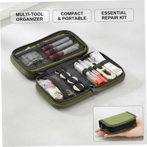 Small Compact Bug Out Bag Survival Kit UK with Army Repair Sewing Set, Nylon Travel Case for Field, Home Emergency, Camping Gear — view 5