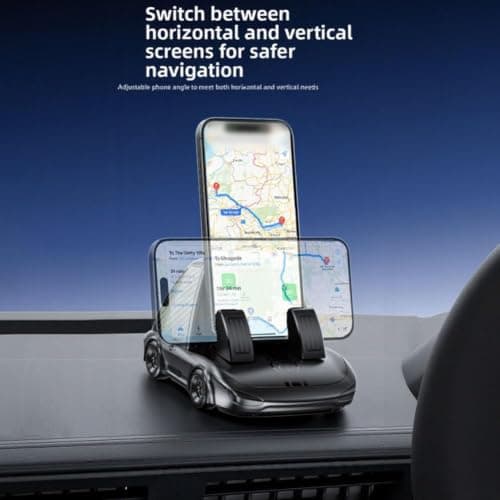 Adjustable Car Phone Mount 8x8cm Compact Design(Orange) — view 6
