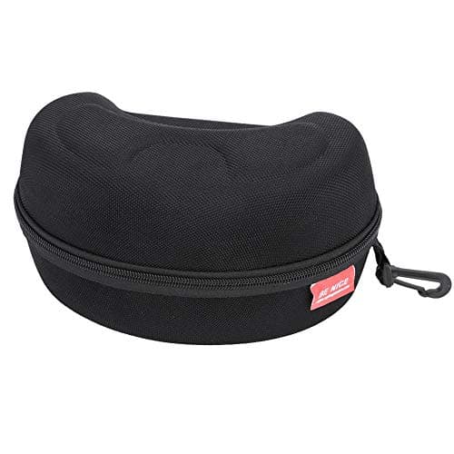 Hard EVA Ski Goggles Case, Protective Travel Carrying Box for Snowboard Goggles Sunglasses and Eyewear with Hook Zipper Closure