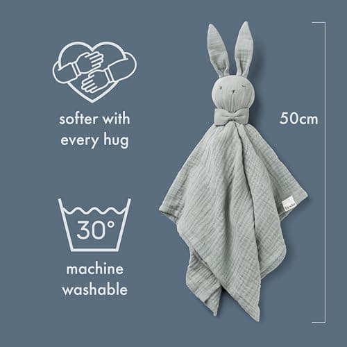Elodie Details cozy Baby Comforter Cuddle Blanket Blinkie, essentials for Infant Babies and Toddlers, Newborn Gifts for Birthday Baby Shower in 100% Oeko-Tex Extra Soft Organic Cotton - Mineral Green — view 2