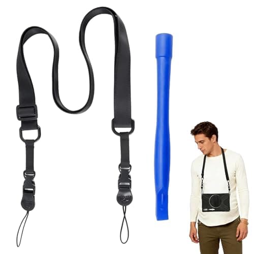 Universal Black Shoulder Strap for Tablet Case Detachable Nylon Carrying Strap with Adjustable Buckle Replacement Neck Belt for iPad Samsung Tab Camera Bag Notebook