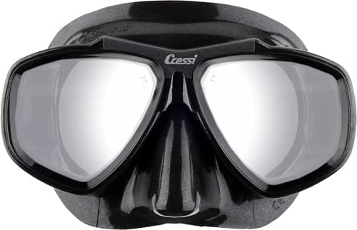 CRESSI Focus Mask Black/Spectra Silver Mirrored Lens - Unisex Adjustable Diving and Snorkeling Mask, Black/Spectra Silver Mirrored Lens, One Size — view 2