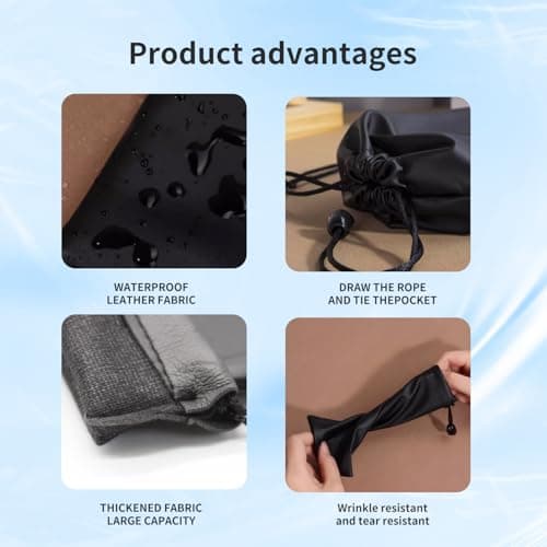 2PCS Headphone Bag - Convenient Earphone Storage Pouch for On-The-Go Use, Drawstring Storage Bag for Travel and Protection — view 4
