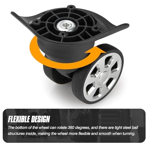 Volein 1 Pair Suitcase Replacement Wheels Luggage Wheels Replacement(V045) — view 5