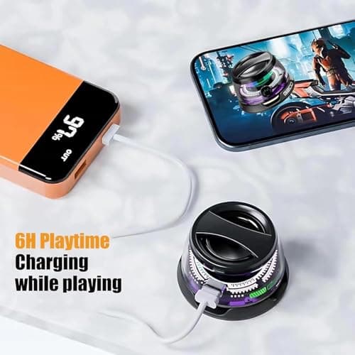 RigWig Magnetic Bluetooth - G200 Pro Wireless Phone Stand Gaming Speaker, IP67 Waterproof, Compact Portable Speaker for Shower, Outdoor, Travel, Teens - Ideal Christmas (Purple) — view 4