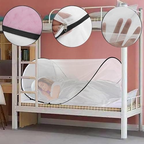 Mosquito Net Foldable Travel Tent Single Bed Foldable Travel Mosquito Net Easy to Stow Easy to Installfor Family Kindergarten Travelling Camping (200 x 80 x 56 cm) — view 6