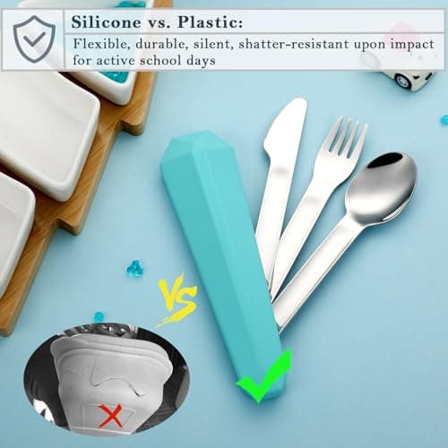 DEVICO Travel Cutlery Set, 18/8 Stainless Steel Knife Fork Spoon Set — view 3