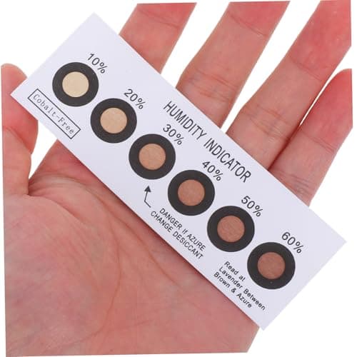 SKISUNO 10-Pack Humidity Indicator Cards Blue to Pink Color Change Moisture Measuring Tool Reusable Humidity Recorder for Home Office and Travel — view 3