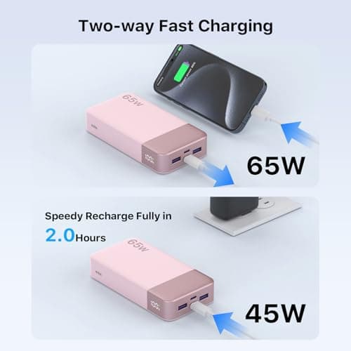 NOBIS Portable Charger 20000mAh 65W Power Bank Fast Charging — view 3