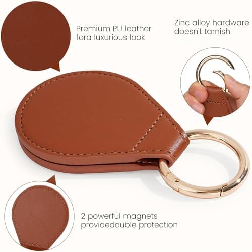 BelleVive Magnetic Hat Clip for Bags and Totes, Magnetic Beach Straw Hat Accessory, Essential Travel Gear Accessories (Brown) — view 3