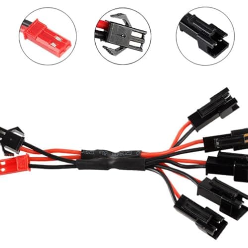 CHILDWEET Portable Battery Adapter Cord with 2p Male and Female Jst Connectors Silicone and Metal Wire Kit for Charging 2p Plug Battery Pack Charge 5 a Time — view 4