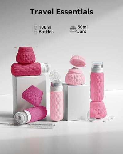 Silicone Travel Bottles & Containers Set for Shampoo and Conditioner — view 2