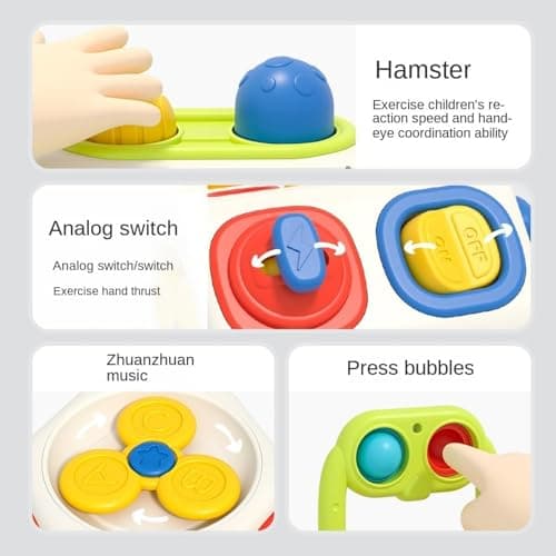 AotBlcer Busy Cube for Toddlers 1 Years Old, Montessori Toys for 1 Year Old for 1 Year Old Boys Girls - Airplane Plane Car Travel Toys for 6 to 18 Months Toddlers Educational Learning Toys — view 6