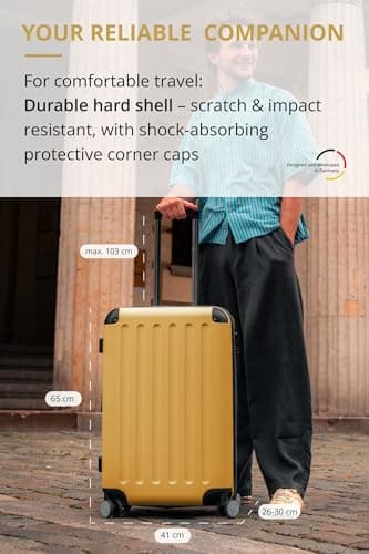 Hauptstadtkoffer Spree – Medium Hardshell Suitcase, TSA Lock, 4 Wheels, Trolley Luggage, Rolling Suitcase, Travel Case with Expandable Capacity, 65 cm, 74 Liters, Autumn Gold — view 2