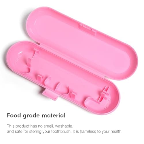 Electric Toothbrush Travel Case for Oral B & Philips Sonicare, Pink — view 3