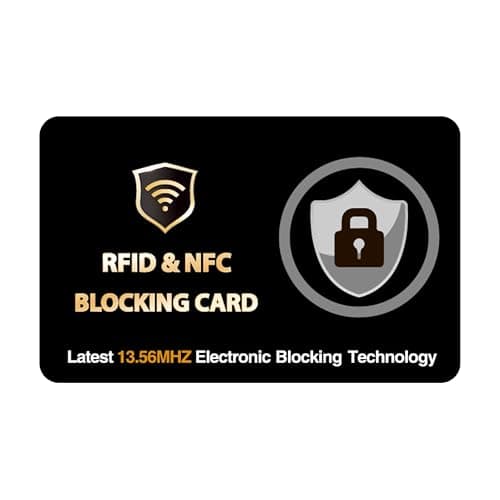 DevTech IT RFID Blocking Cards, 5 Pack Contactless/NFC Bank Card Protectors for Wallets and Purses, Black Finish — view 2