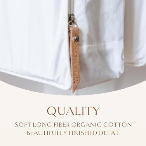 Hayden Hill Luxury Organic Cotton Garment Bag for Hanging Clothes Long 58" — view 5