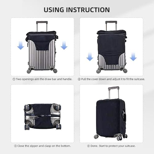 Personalised Suitcase Cover |Custom Luggage Cover with Photo/Text/Logo — view 4