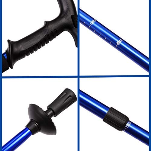 Hiking Poles Telescopic Trekking Poles Adjustable Walking Sticks Lightweight Walking Poles Portable Walking Stick Trekking Poles with Wrist Strap for Men Women Senior Trekking, 3 Sections Adjustable — view 5