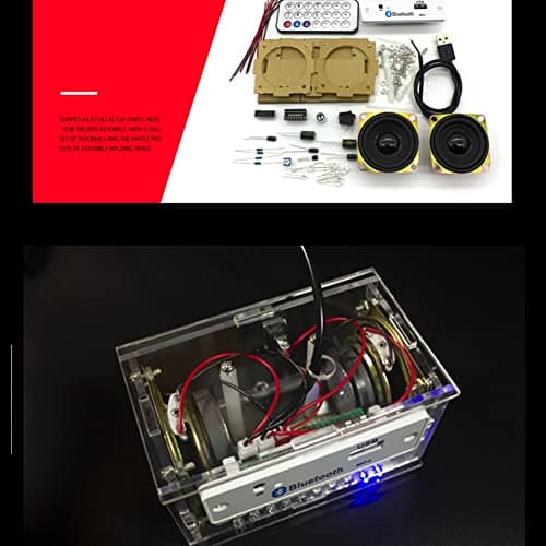 Dedjgoo DIY Electronic Kit Bluetooth Speaker 3W+3W Stereo, U Disk Playback — view 3