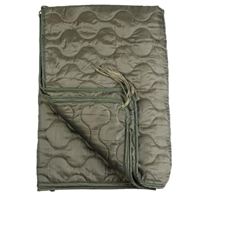 Army Style Poncho Liner Quilted Travel Car Blanket Sleeping Bag Ripstop Olive — view 3